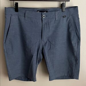 Travis Mathew Shorts Blue Performance Golf Chino Casual Mens Size 33